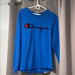 Blue long sleeve Champion Shirt